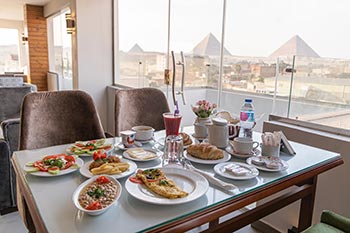Nine Pyramids view hotel rooftop